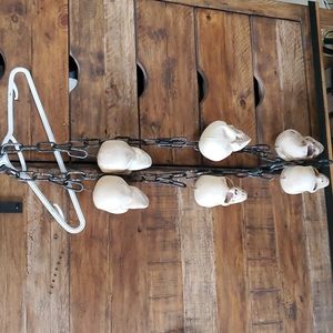 Plastic Halloween skulls on chain decoration